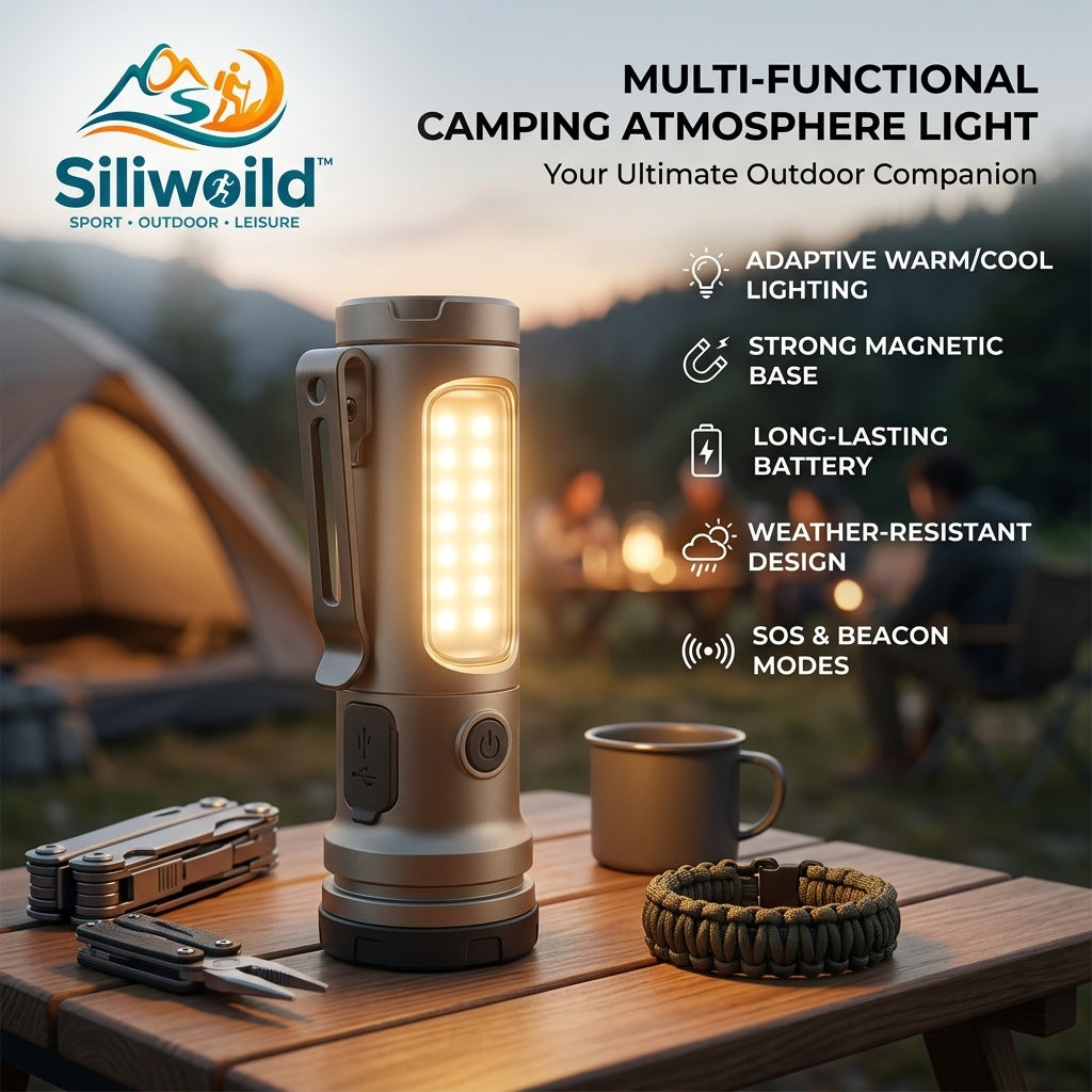 SILIWOILD™ VectorBeam Solar Camp Lantern
